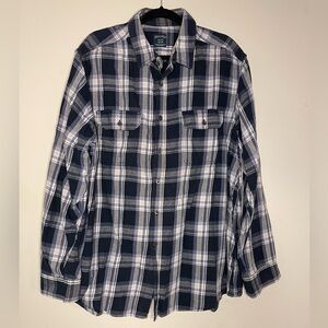 Men’s Navy Blue XL Flannel Shirt